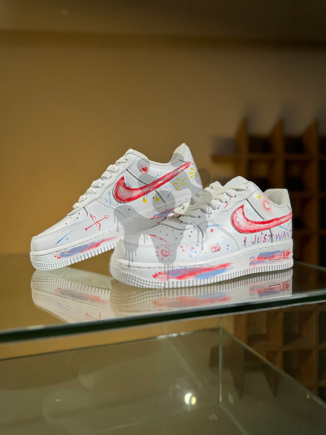 Custom Nike Air Forces 1 "I Just Want you"