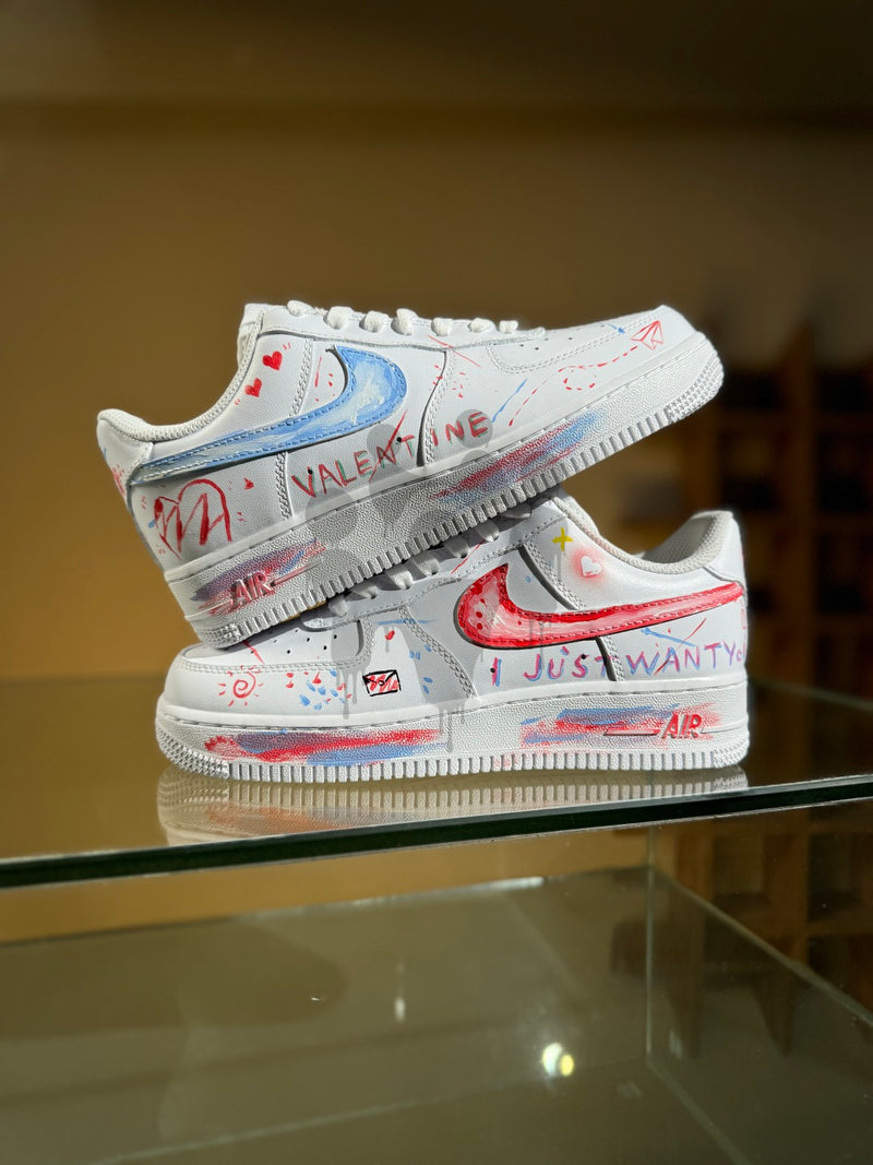 Custom Nike Air Forces 1 "I Just Want you"