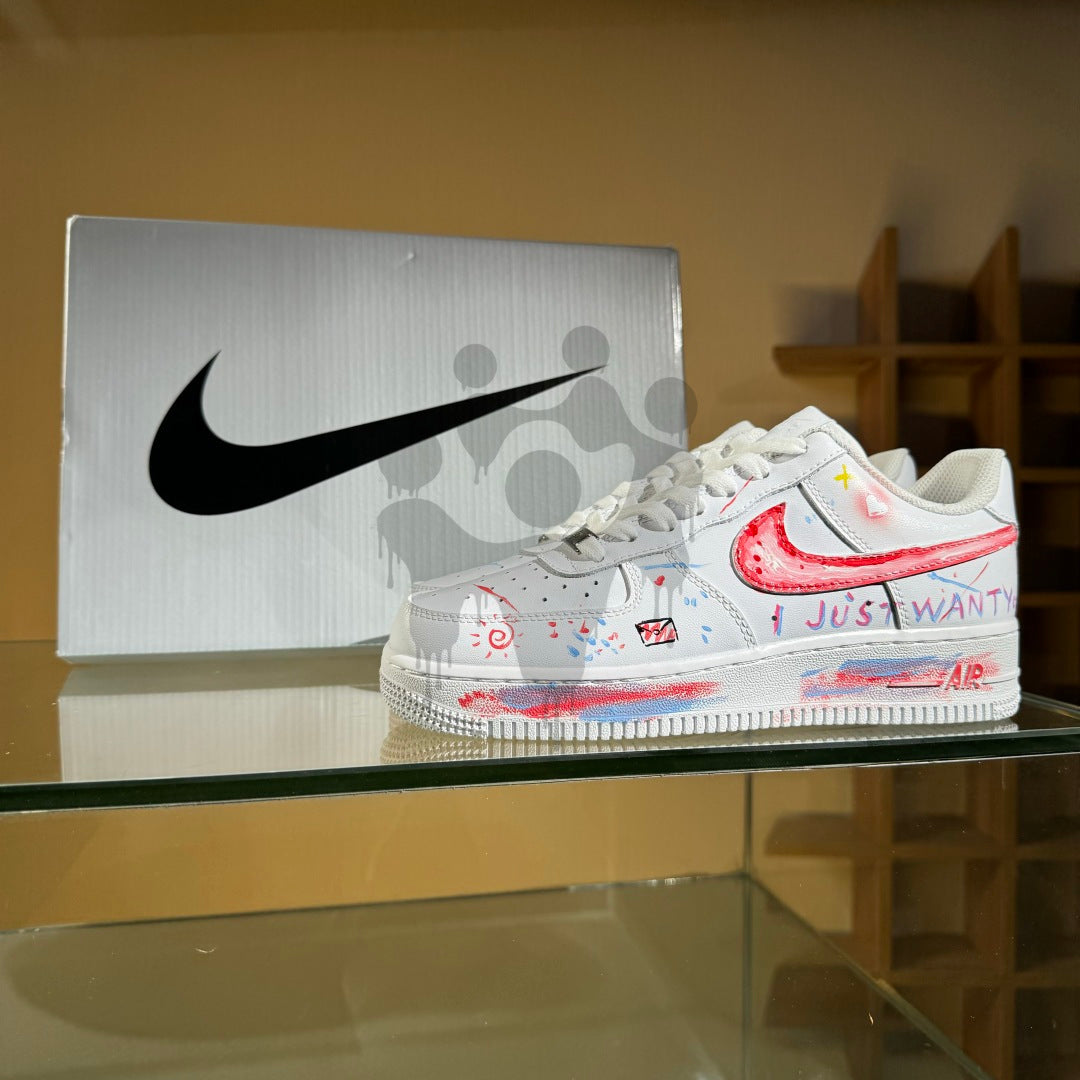 Custom Nike Air Forces 1 "I Just Want you"