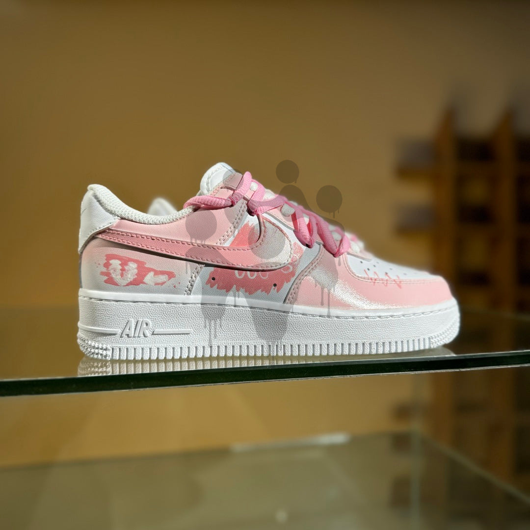 Custom Nike Air forces 1 "Pink Heart"