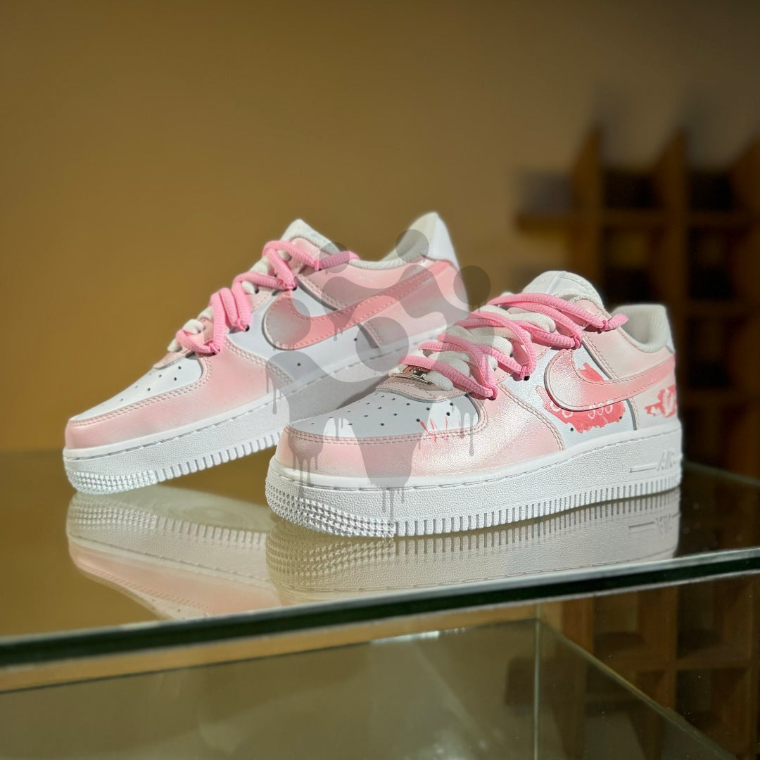 Custom Nike Air forces 1 "Pink Heart"