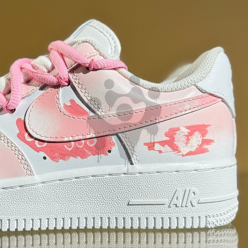 Custom Nike Air forces 1 "Pink Heart"