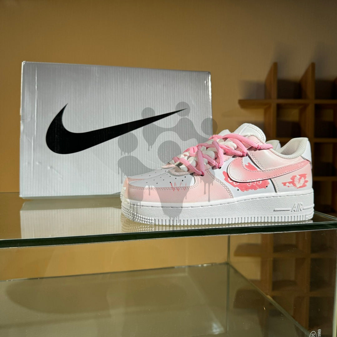 Custom Nike Air forces 1 "Pink Heart"