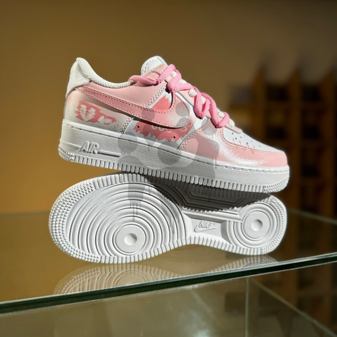 Custom Nike Air forces 1 "Pink Heart"