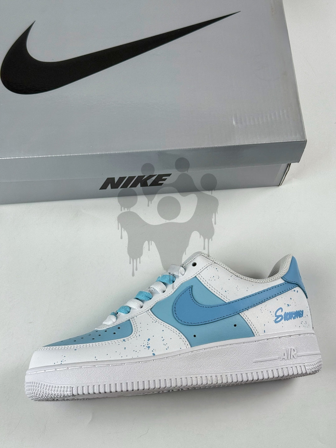 Custom Nike Air Force 1 "Blue Drip"