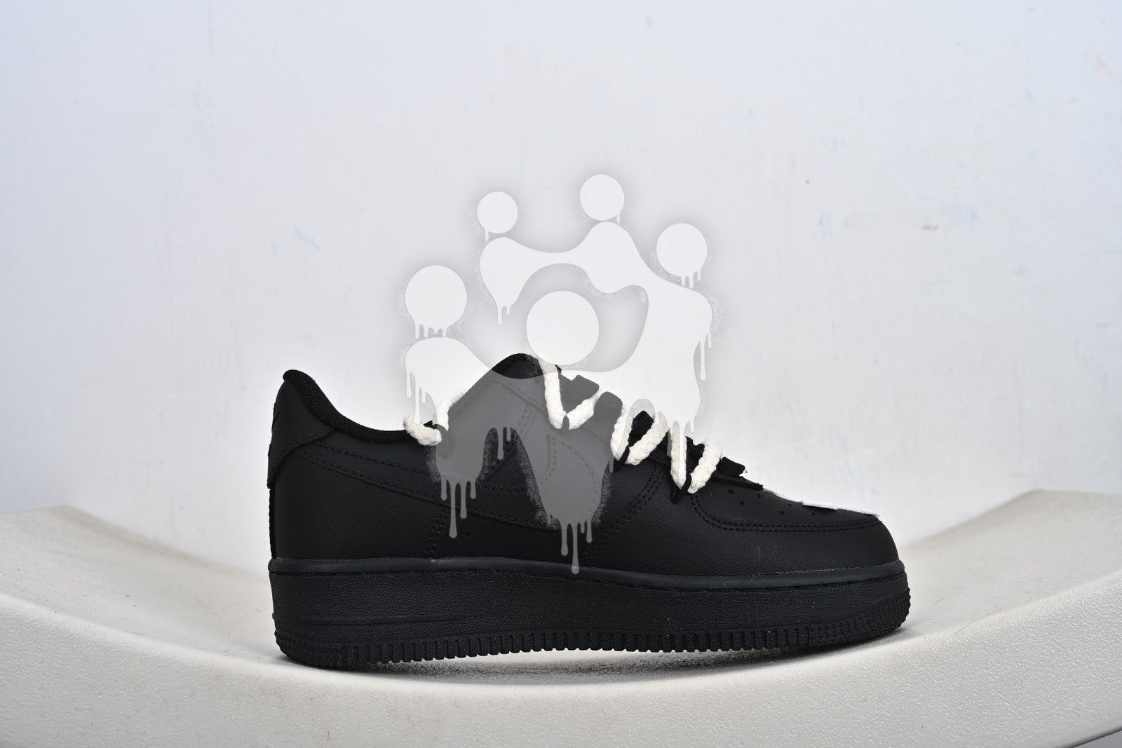Custom Black Nike Air Forces 1 "Chrome Hearts"