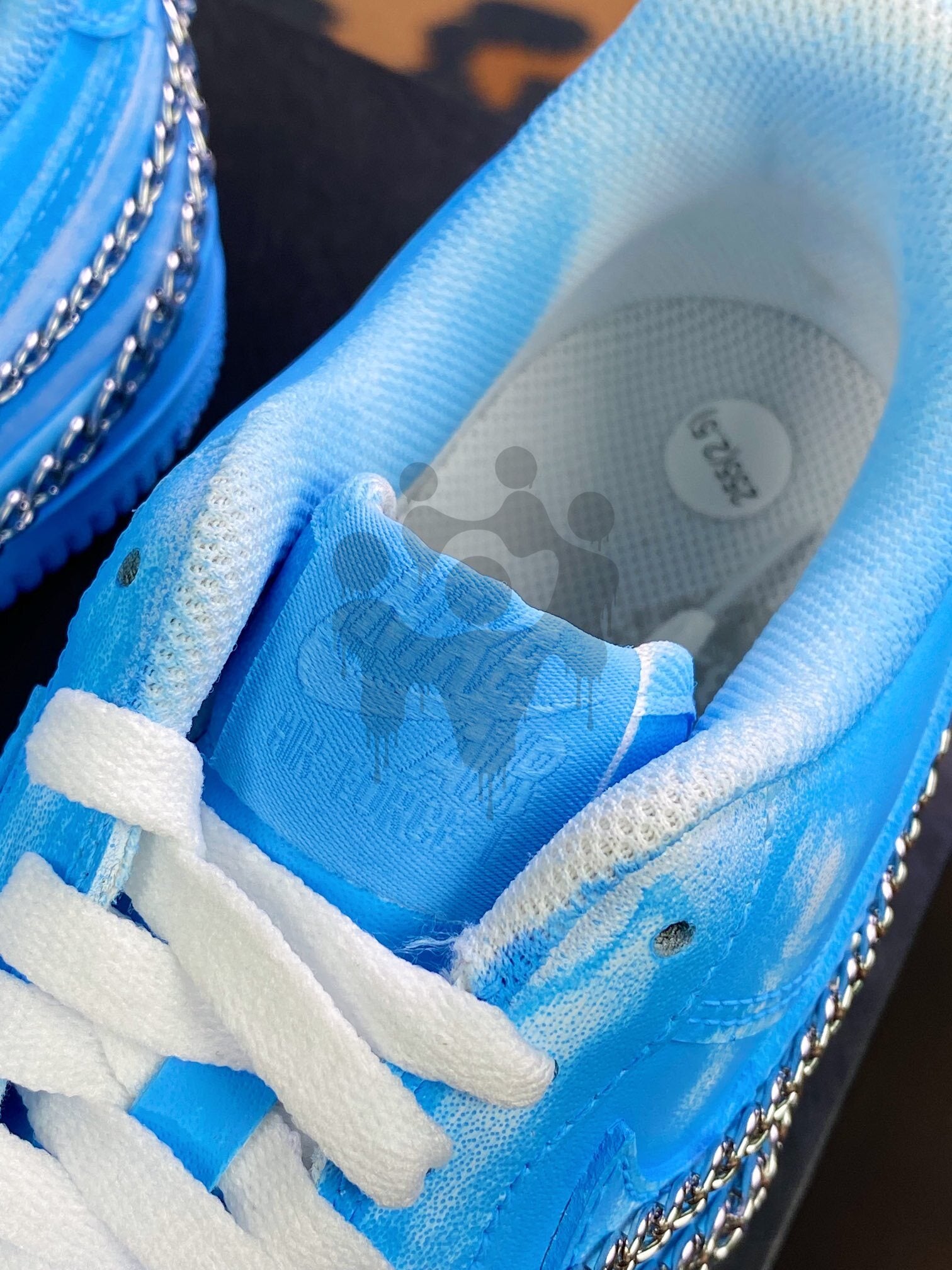 Custom Nike Air Force 1 Blue Drip