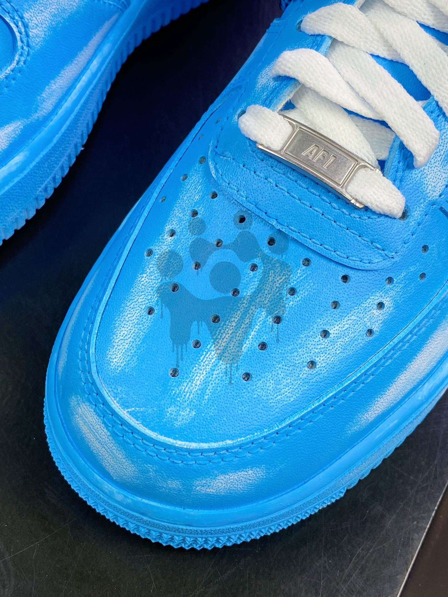 Custom Nike Air Force 1 Blue Drip
