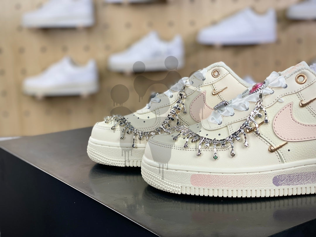 Custom Nike Air Forces 1 "Pink Swag"