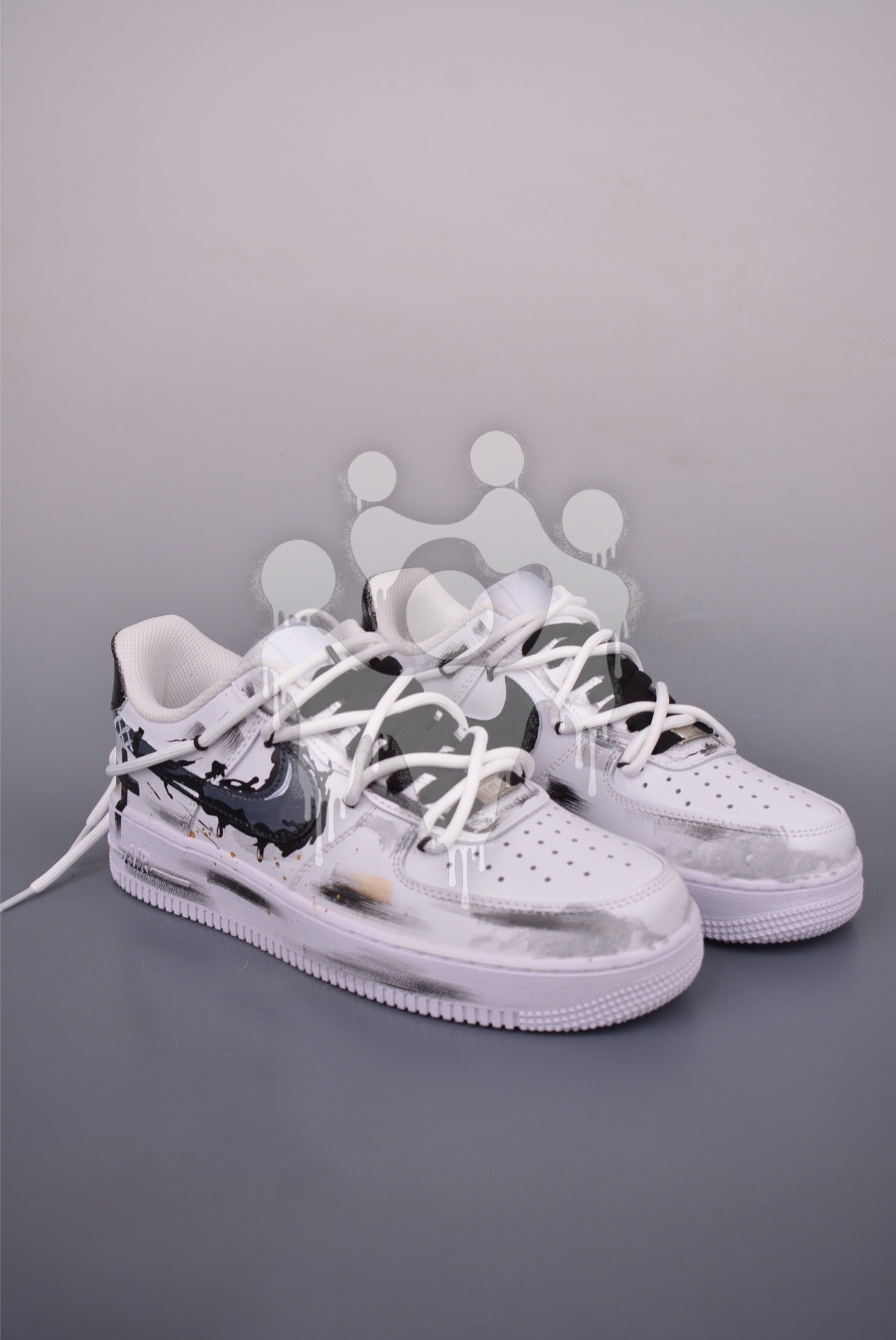 Custom Nike Air Forces 1 "Black Cross Art"