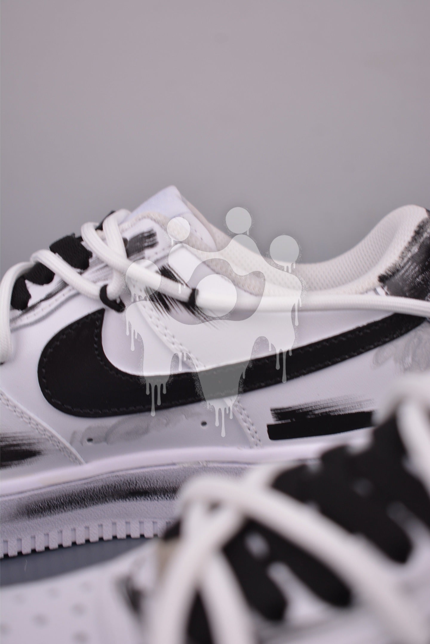 Custom Nike Air Forces 1 "Black Cross Art"