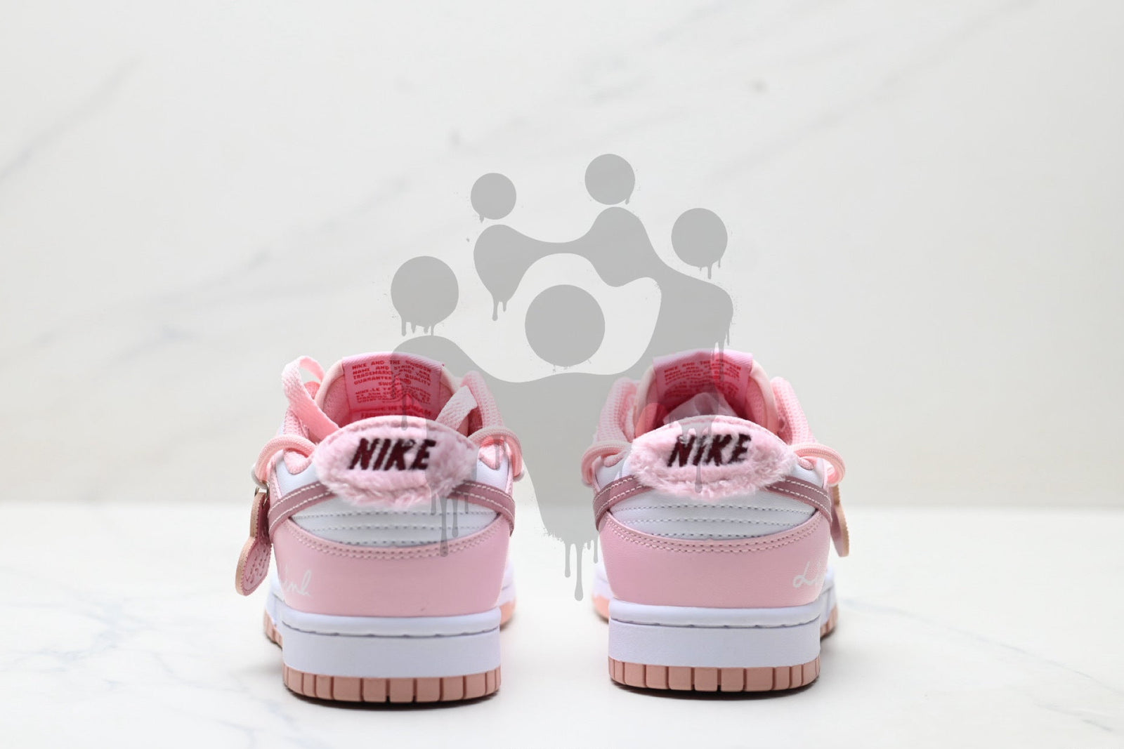 Custom Nike Dunk Low "Pink Heart"
