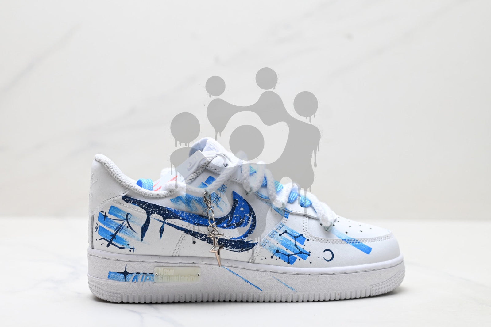 Custom Nike Air Forces 1 "Blue Galaxy"