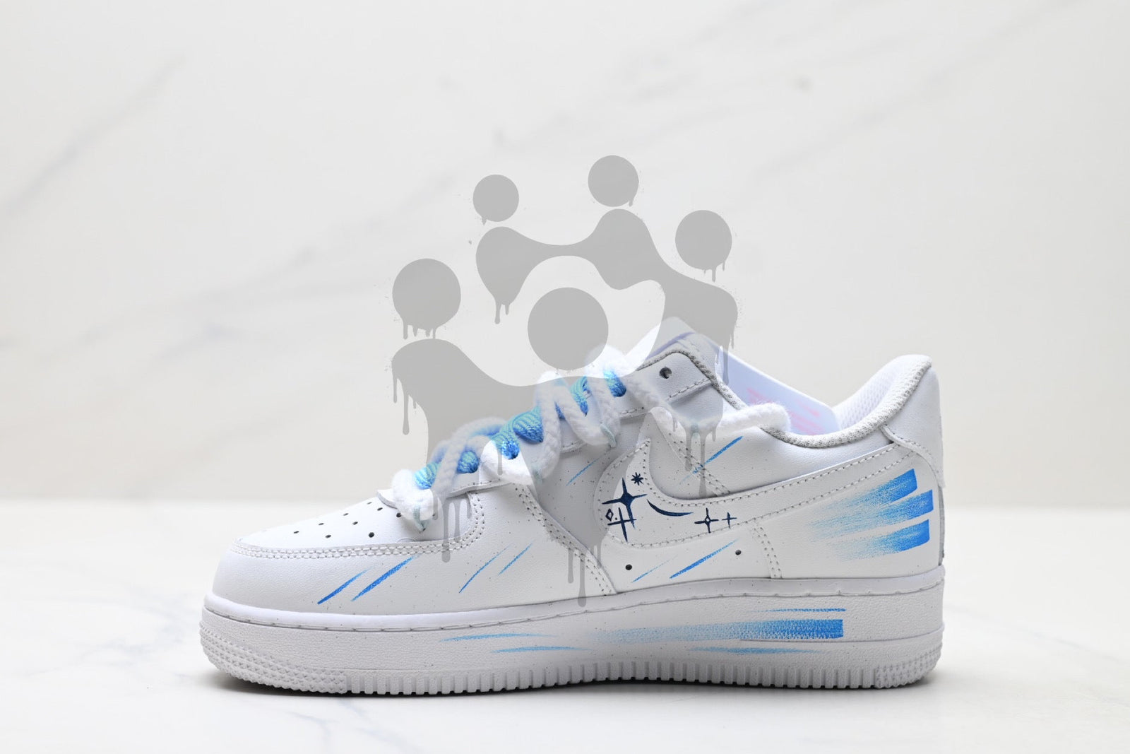 Custom Nike Air Forces 1 "Blue Galaxy"