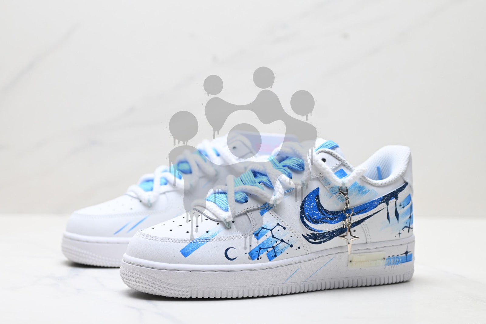 Custom Nike Air Forces 1 "Blue Galaxy"