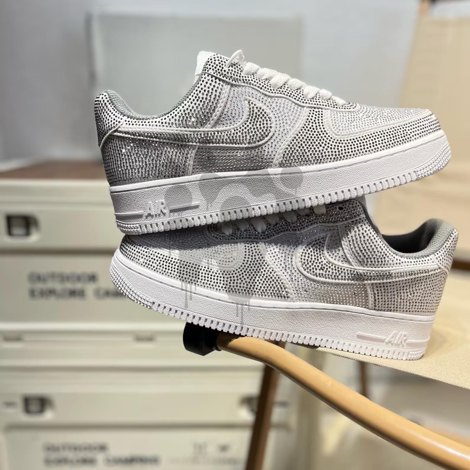 Custom Nike Air Forces 1 "Infinite Rhinestones"
